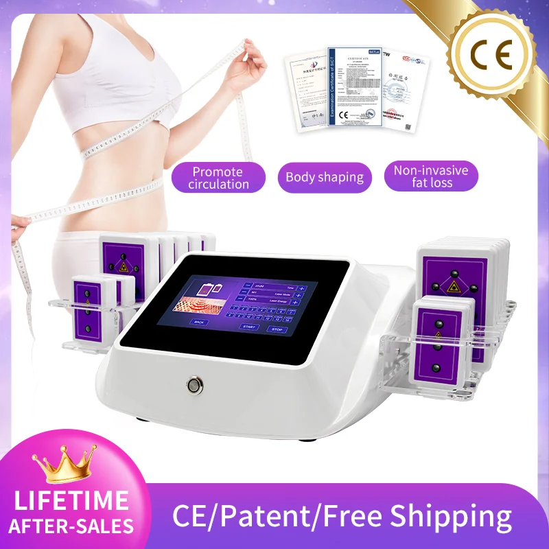 Body Shaping Massage Equipment Lipo Laser 14 Pads Weight Loss Products Anti Cellulite Machine Body Care home use Slimming Produc
