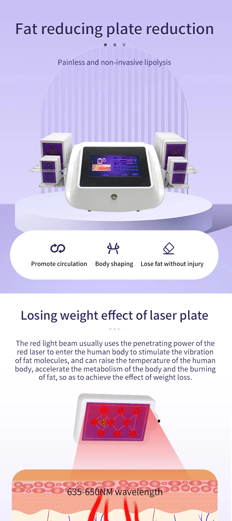 Body Shaping Massage Equipment Lipo Laser 14 Pads Weight Loss Products Anti Cellulite Machine Body Care home use Slimming Produc Body Shaping Massage Equipment Lipo Laser 14 Pads Weight Loss Products Anti Cellulite Machine Body Care home use Slimming Produc
