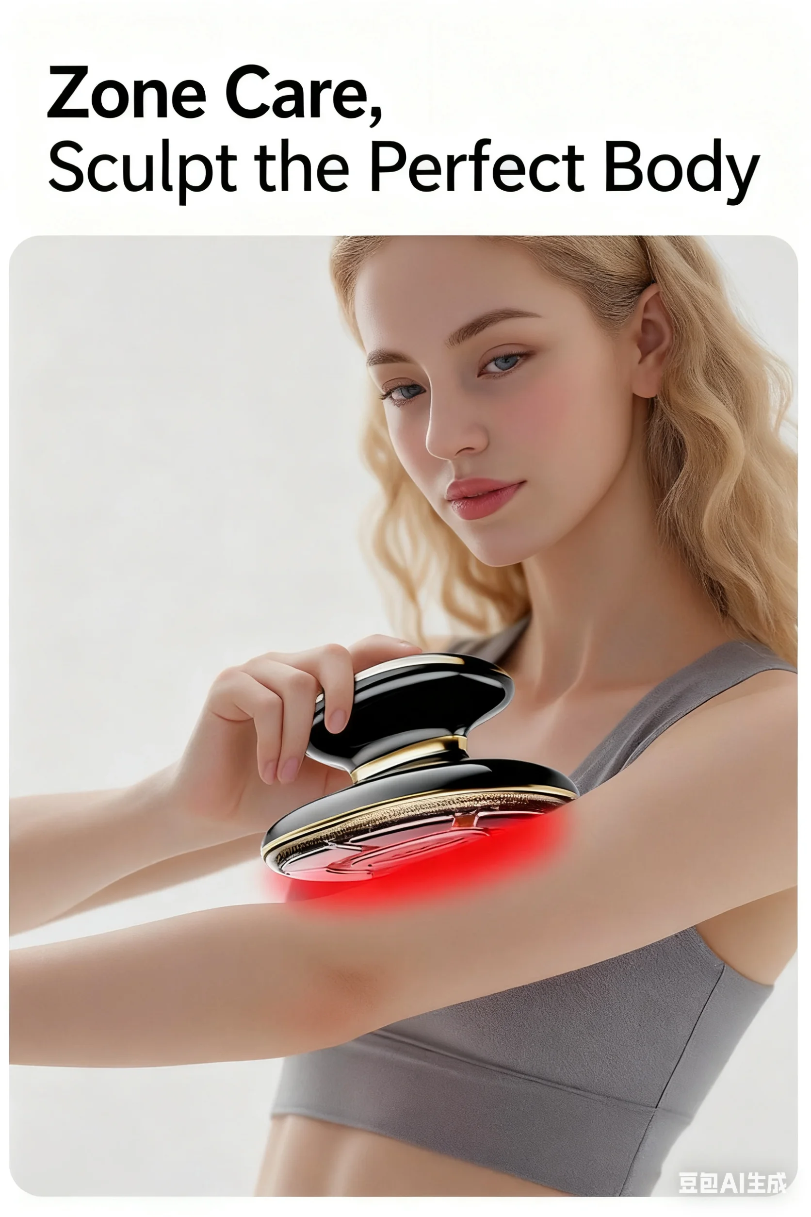 Fat-burning slimming device, radio frequency slimming machine, LED light cellulite reduction massager, black Fat-burning slimming device, radio frequency slimming machine, LED light cellulite reduction massager, black