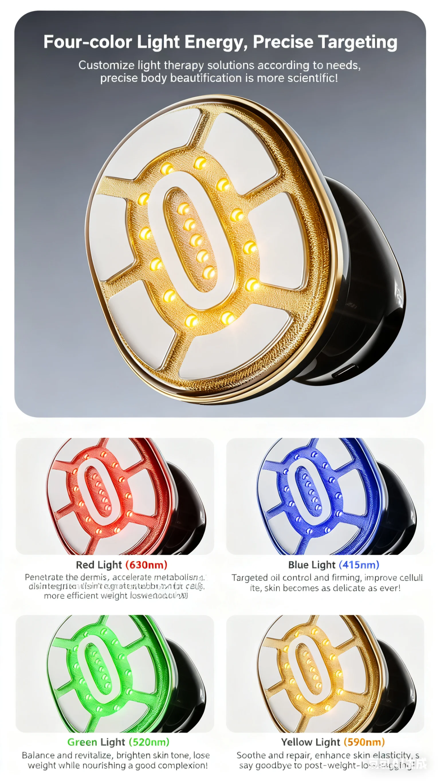 Fat-burning slimming device, radio frequency slimming machine, LED light cellulite reduction massager, black Fat-burning slimming device, radio frequency slimming machine, LED light cellulite reduction massager, black