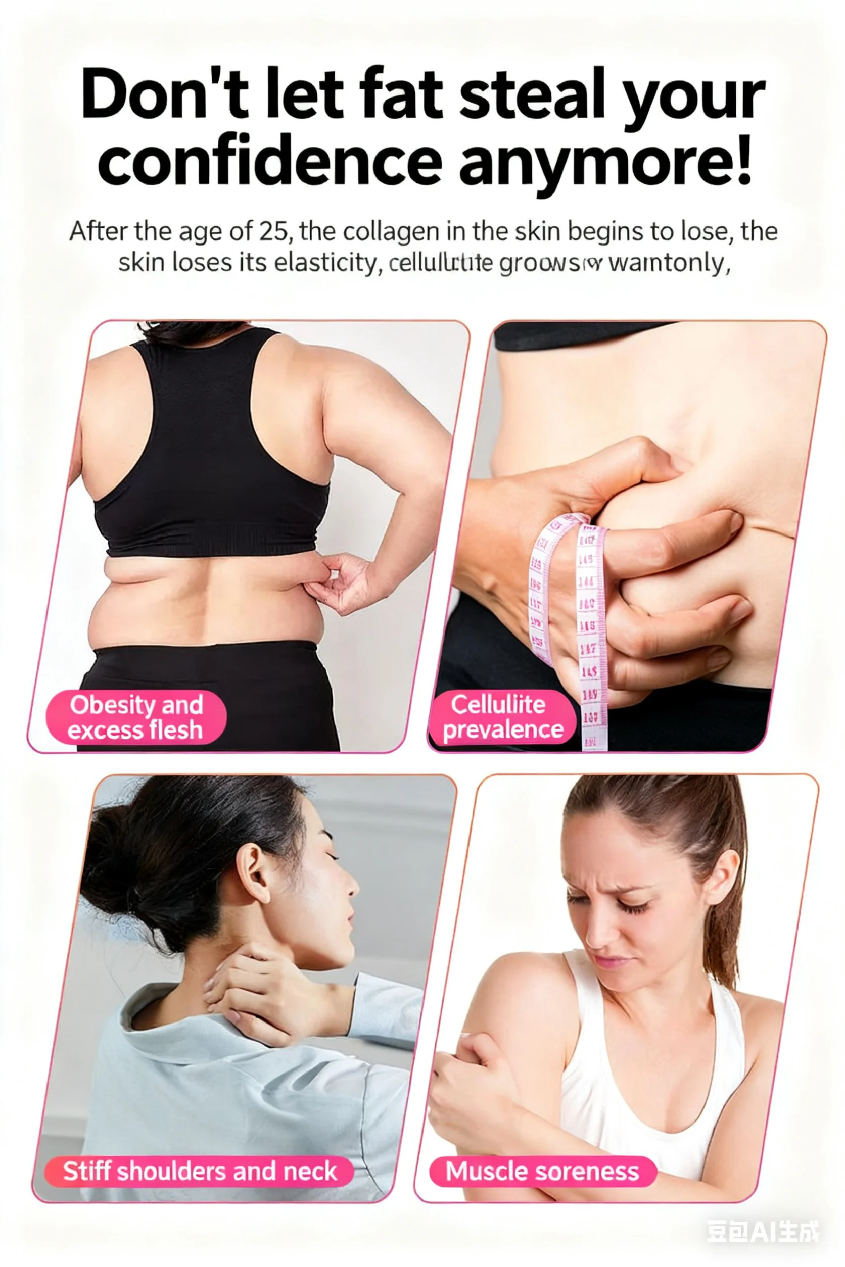 Fat-burning slimming device, radio frequency slimming machine, LED light cellulite reduction massager, black Fat-burning slimming device, radio frequency slimming machine, LED light cellulite reduction massager, black