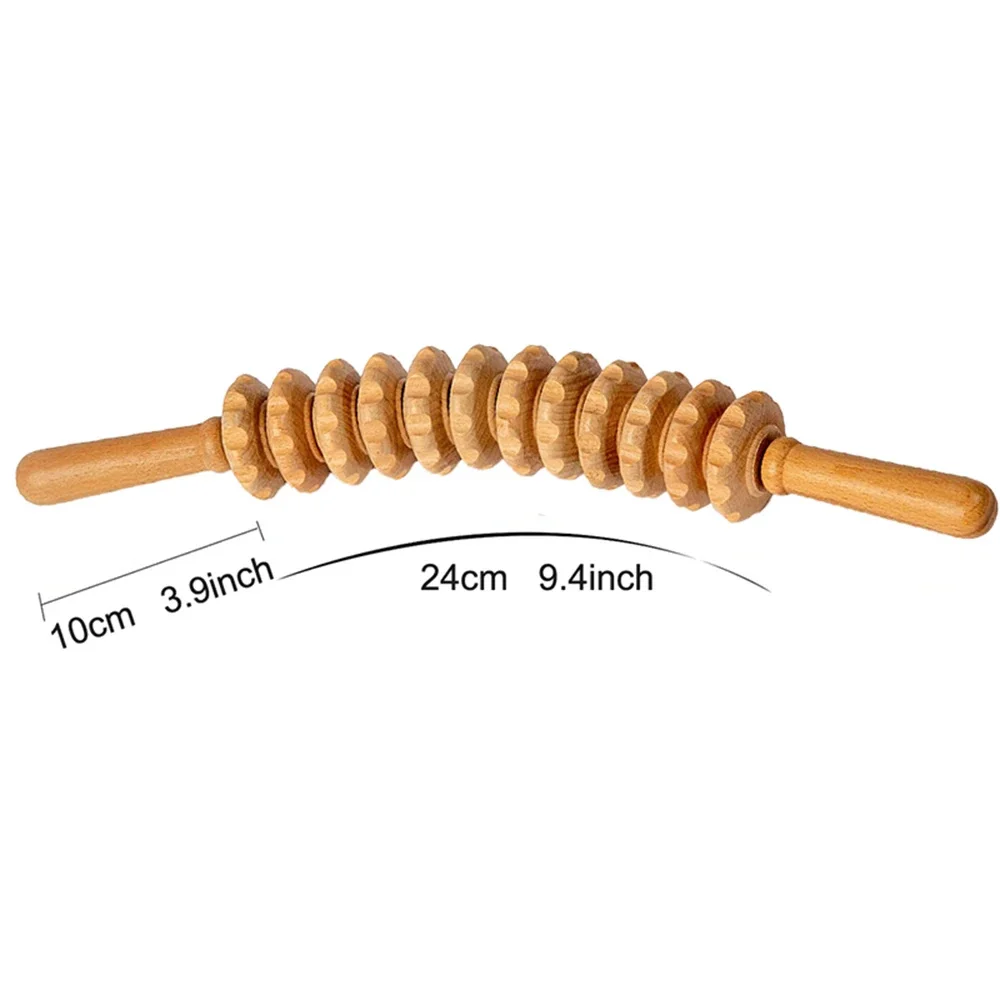 Wooden Roller Massage Stick Handheld Gear Tool 12 Wheel Rolling Tool Bendable Roller Trigger Point Made Of Pure Natural Wood Wooden Roller Massage Stick Handheld Gear Tool 12 Wheel Rolling Tool Bendable Roller Trigger Point Made Of Pure Natural Wood