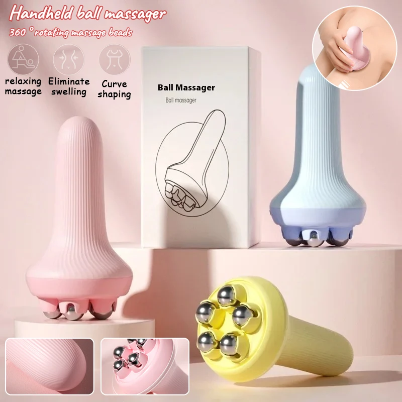 New Handheld Massage Ball With Roller Balls Manual 360-degree Roller For Muscle Back Neck Shoulder Leg Muscle Relax Massage Tool