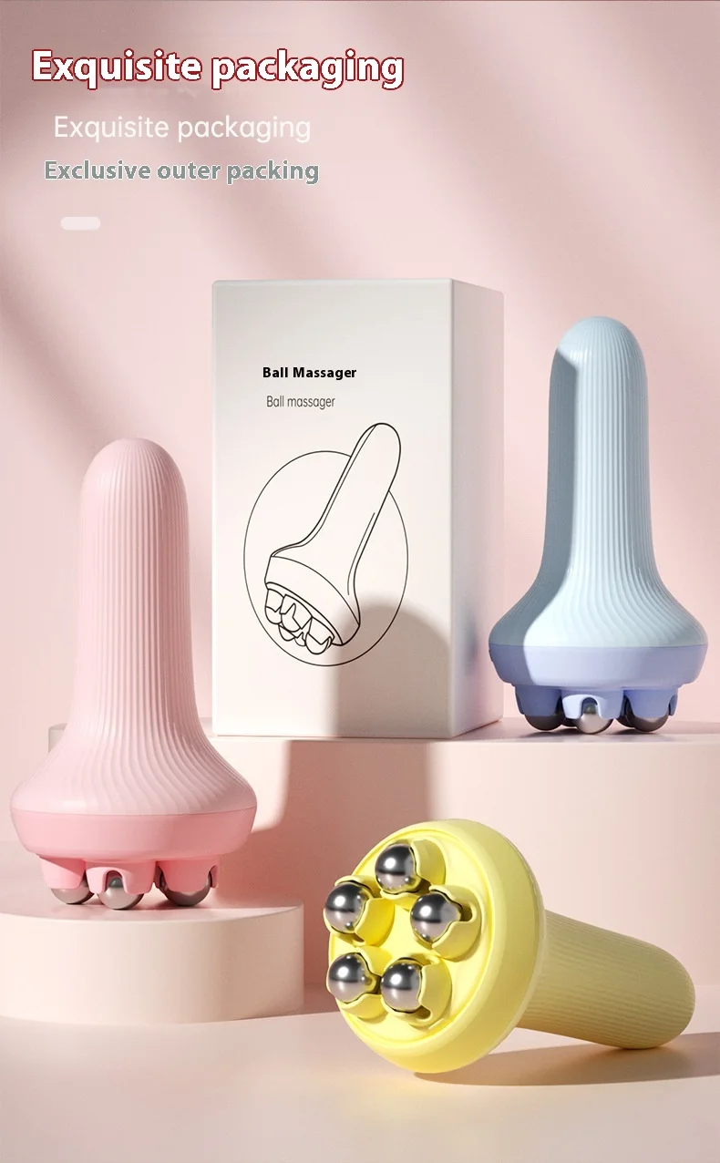 New Handheld Massage Ball With Roller Balls Manual 360-degree Roller For Muscle Back Neck Shoulder Leg Muscle Relax Massage Tool