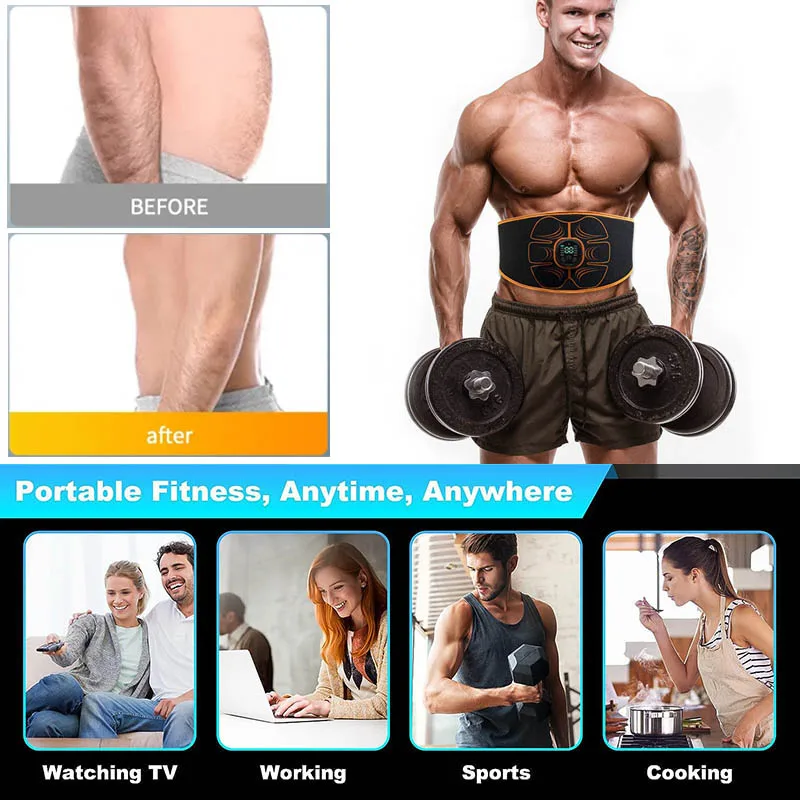ABS Stimulator Electric Vibration Abdominal Muscle Trainer Muscle Stimulator USB Charge Body Slimming Fitness Massage Belts ABS Stimulator Electric Vibration Abdominal Muscle Trainer Muscle Stimulator USB Charge Body Slimming Fitness Massage Belts