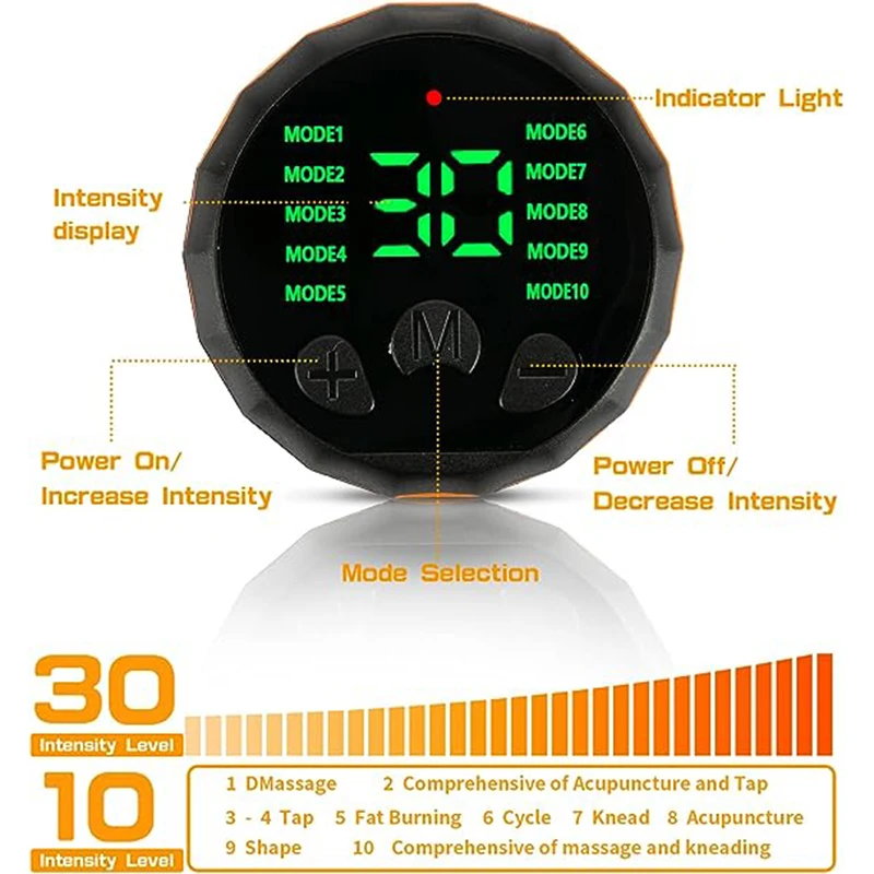 ABS Stimulator Electric Vibration Abdominal Muscle Trainer Muscle Stimulator USB Charge Body Slimming Fitness Massage Belts - Image 2