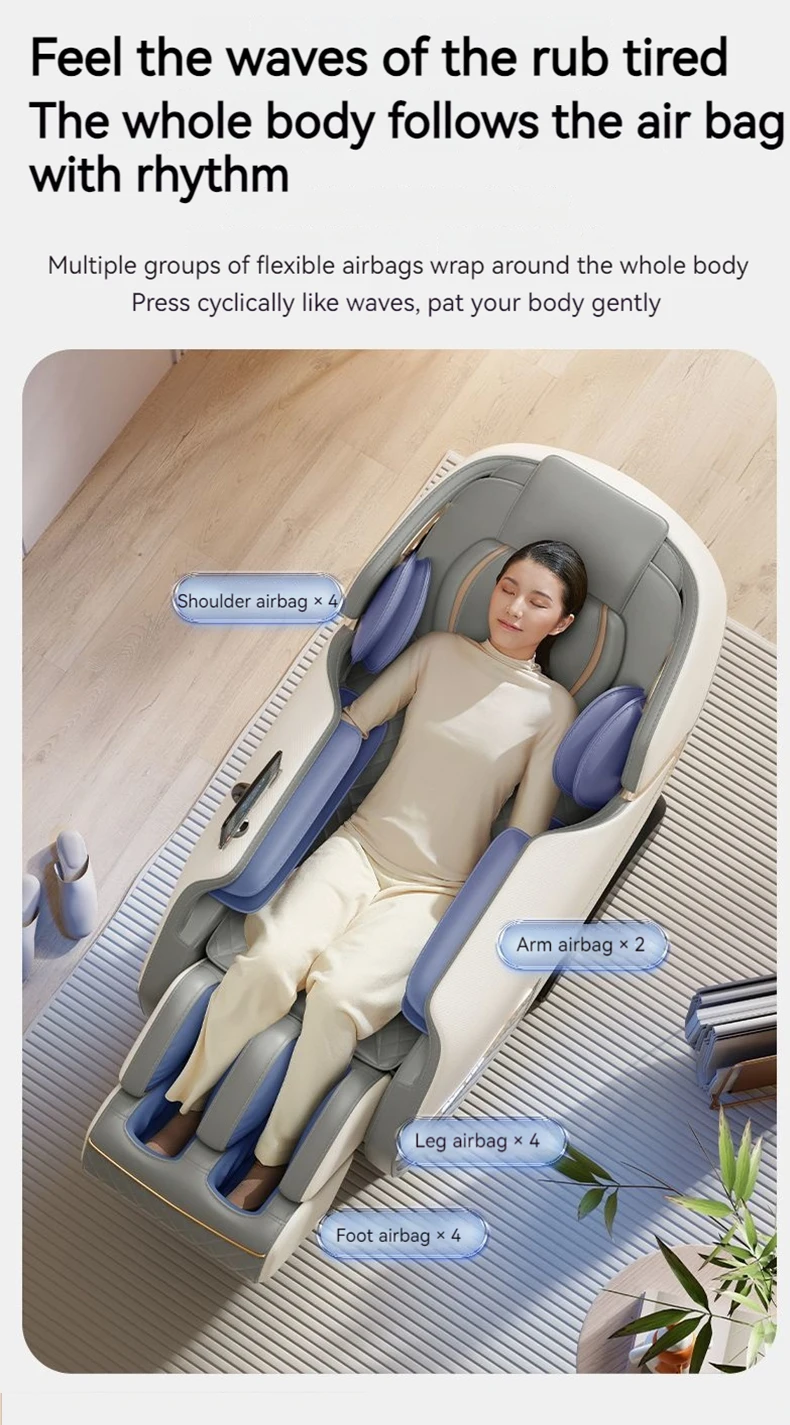 4D Zero Gravity Full Body Massage Chair Shiatsu Recliner Air Compression Heating Vibration Neck Back Foot Massage Smart Comforta 4D Zero Gravity Full Body Massage Chair Shiatsu Recliner Air Compression Heating Vibration Neck Back Foot Massage Smart Comforta