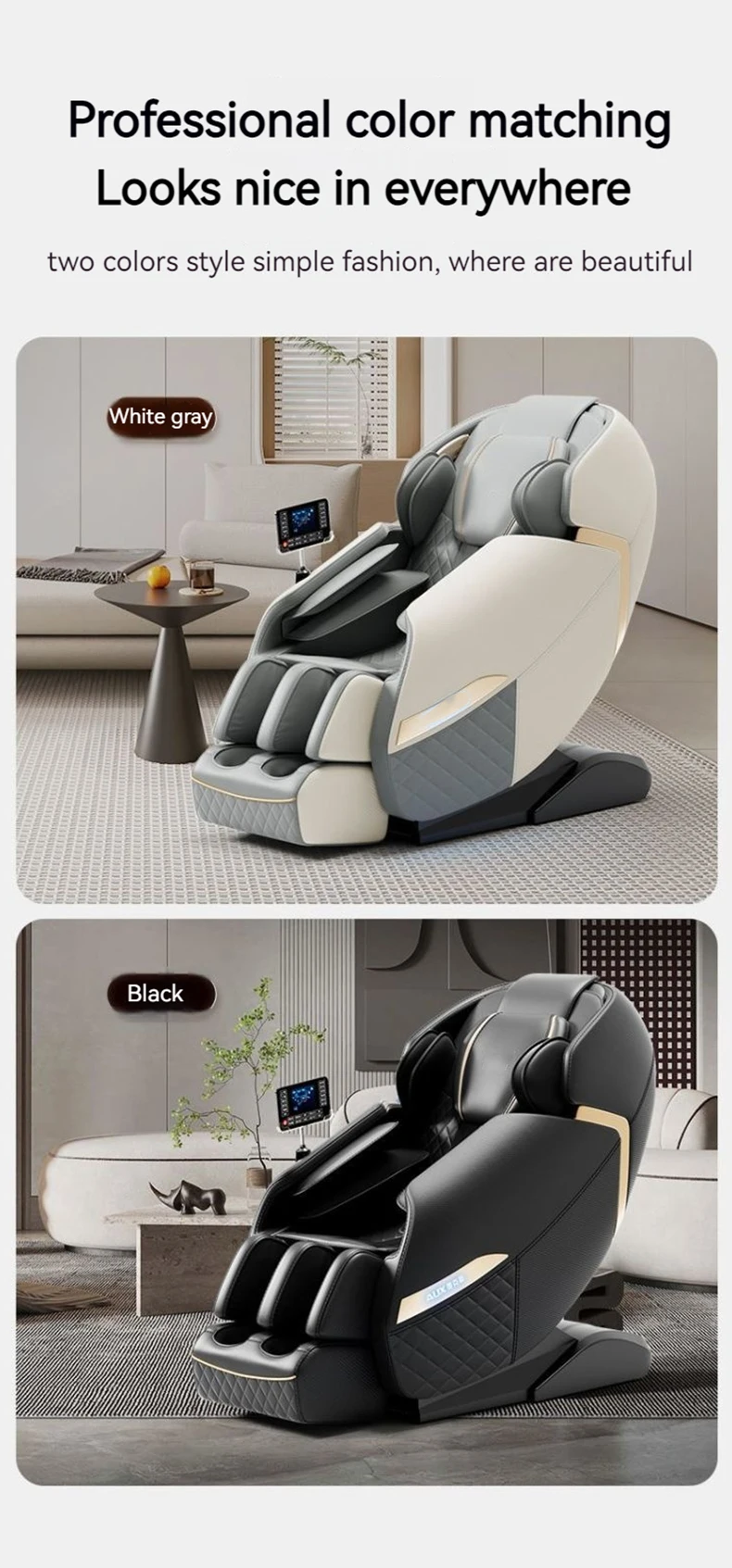 4D Zero Gravity Full Body Massage Chair Shiatsu Recliner Air Compression Heating Vibration Neck Back Foot Massage Smart Comforta 4D Zero Gravity Full Body Massage Chair Shiatsu Recliner Air Compression Heating Vibration Neck Back Foot Massage Smart Comforta