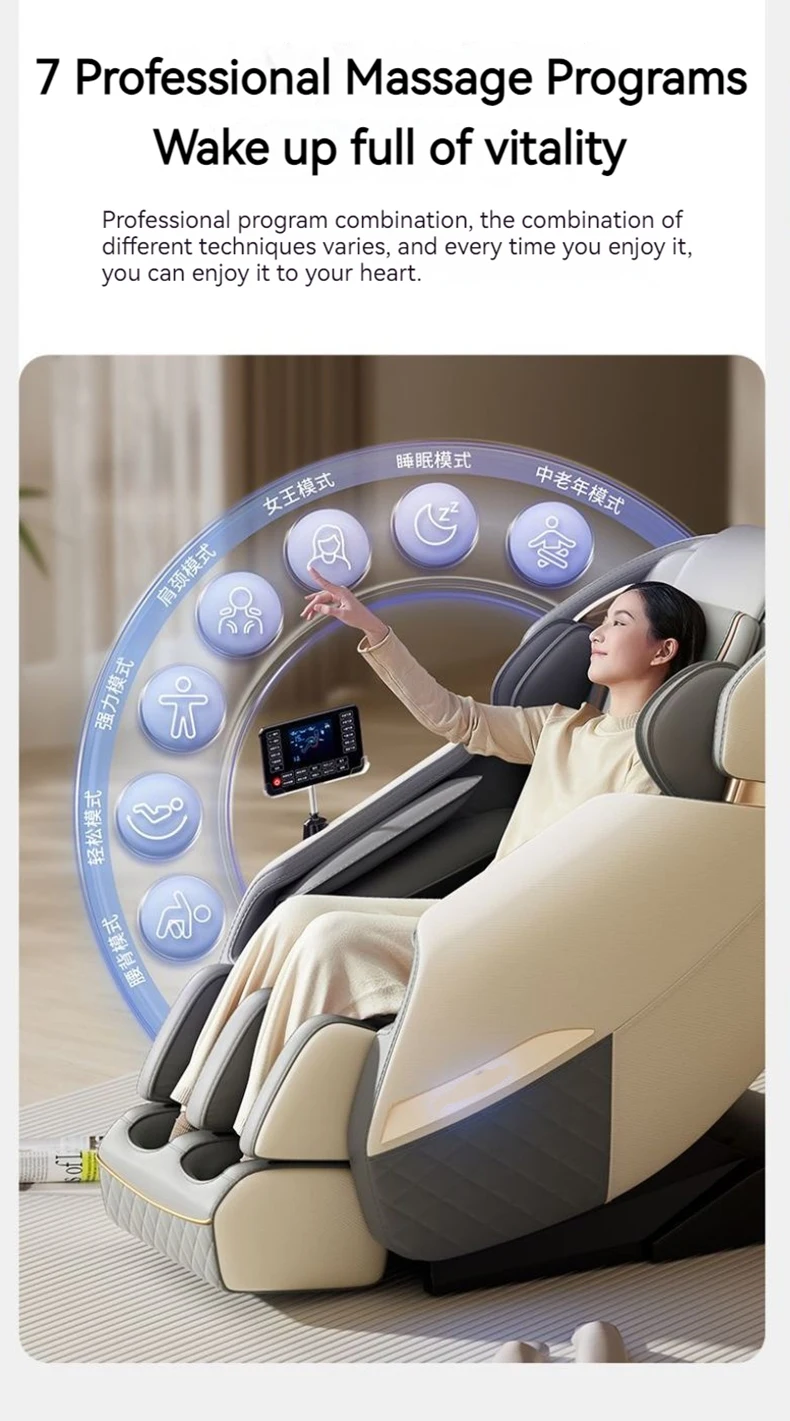4D Zero Gravity Full Body Massage Chair Shiatsu Recliner Air Compression Heating Vibration Neck Back Foot Massage Smart Comforta 4D Zero Gravity Full Body Massage Chair Shiatsu Recliner Air Compression Heating Vibration Neck Back Foot Massage Smart Comforta