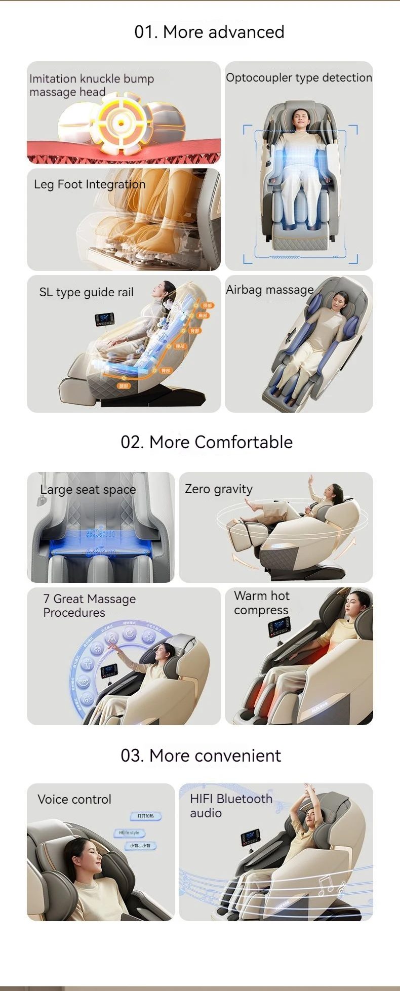 4D Zero Gravity Full Body Massage Chair Shiatsu Recliner Air Compression Heating Vibration Neck Back Foot Massage Smart Comforta 4D Zero Gravity Full Body Massage Chair Shiatsu Recliner Air Compression Heating Vibration Neck Back Foot Massage Smart Comforta