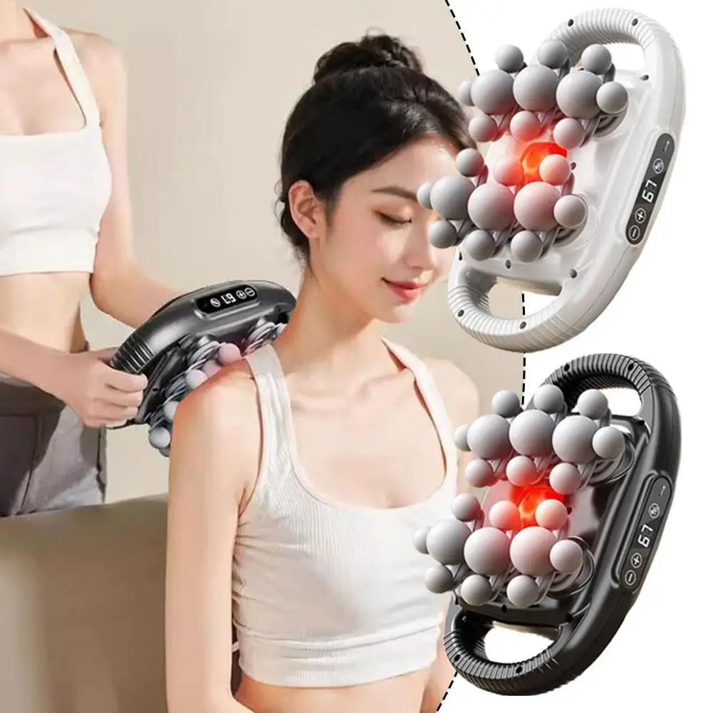22 Head Fascia Gun High Frequency Vibration Massage Gun 9 Speed Levels Deep Muscle Relaxation for Back Neck Shoulder