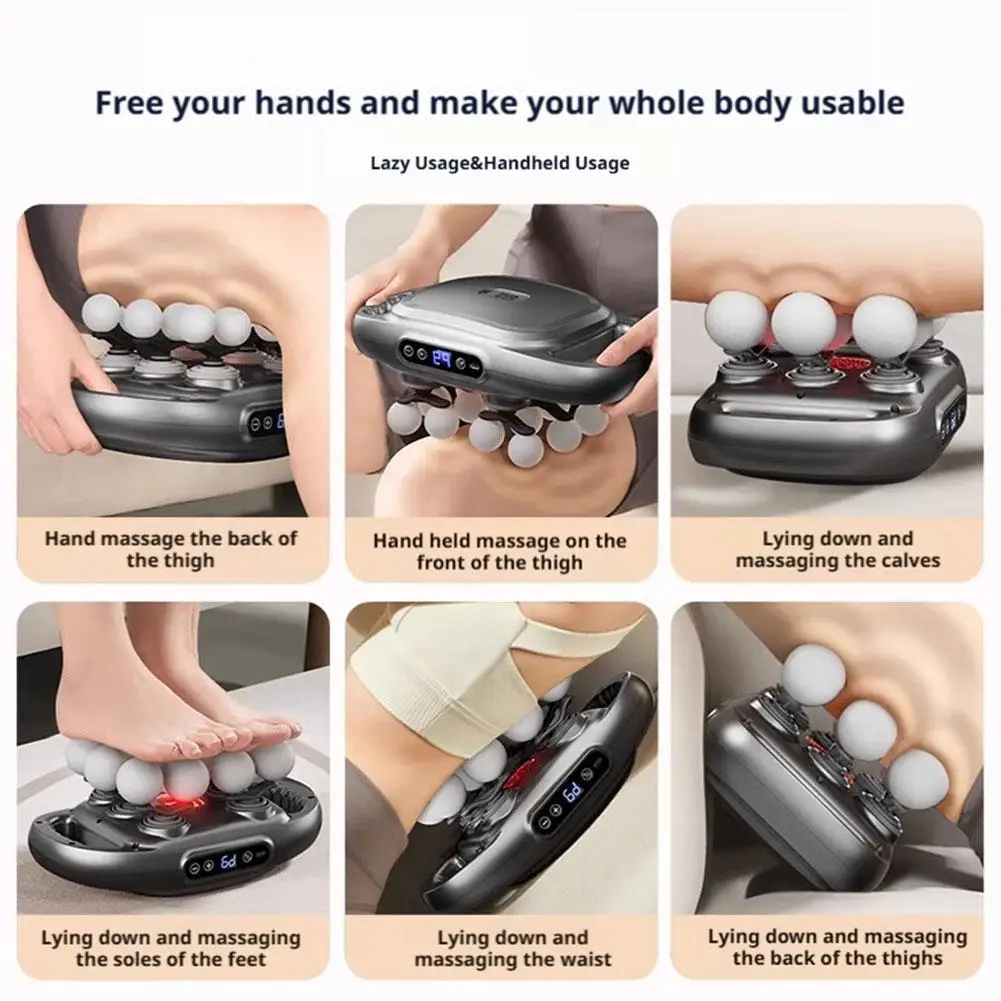 22 Head Fascia Gun High Frequency Vibration Massage Gun 9 Speed Levels Deep Muscle Relaxation for Back Neck Shoulder