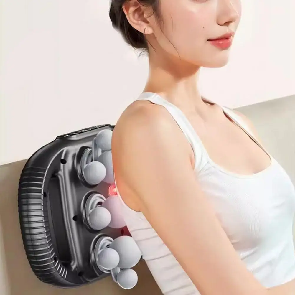 22 Head Fascia Gun High Frequency Vibration Massage Gun 9 Speed Levels Deep Muscle Relaxation for Back Neck Shoulder