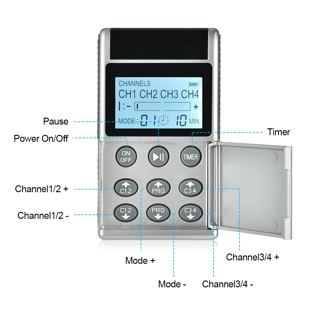 Electric Tens Electrostimulator Muscle EMS Physiotherapy Pulse Full Body Vibrater Massager Machine Relief Fatigue Health Care - Image 3
