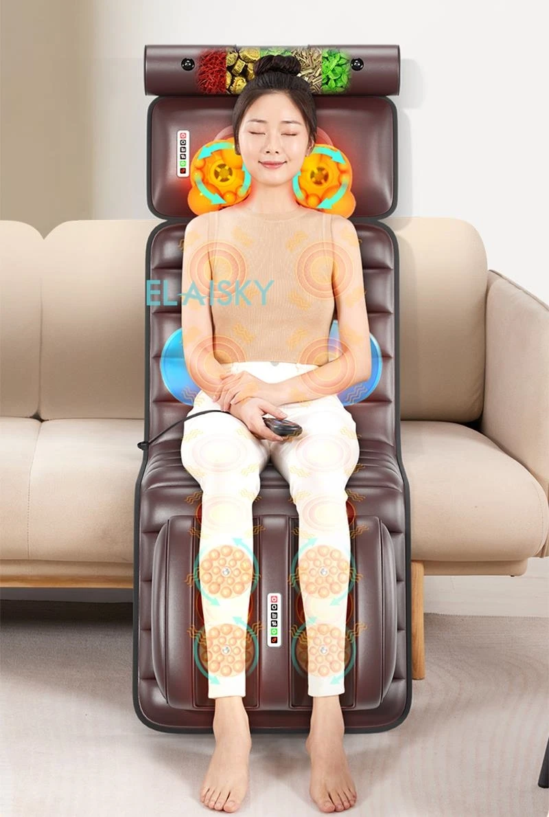 Electric Full Body Massage Cushion Multifunctional Chair Pad Seat Heat Shiatsu Deep Kneading Vibration Back Massager 110V/220V