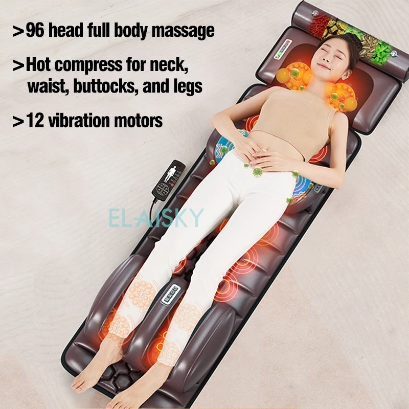 Electric Full Body Massage Cushion Multifunctional Chair Pad Seat Heat Shiatsu Deep Kneading Vibration Back Massager 110V/220V