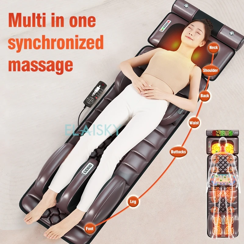 Electric Full Body Massage Cushion Multifunctional Chair Pad Seat Heat Shiatsu Deep Kneading Vibration Back Massager 110V/220V