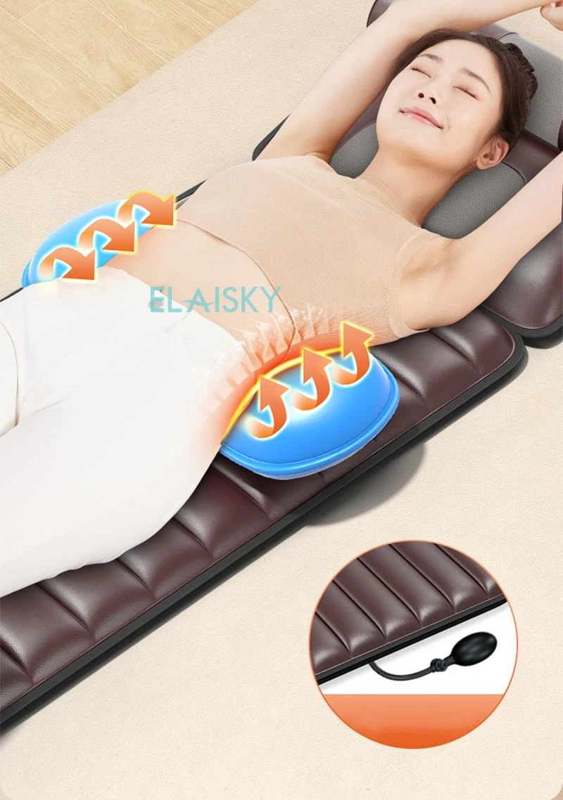 Electric Full Body Massage Cushion Multifunctional Chair Pad Seat Heat Shiatsu Deep Kneading Vibration Back Massager 110V/220V