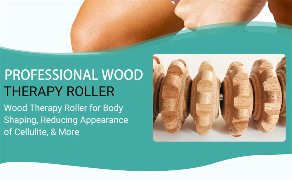 Natural Curved Wooden Massage Roller for Waist and Thigh, Multi-Functional Body Roller for Cellulite Reduction & Muscle Tension Natural Curved Wooden Massage Roller for Waist and Thigh, Multi-Functional Body Roller for Cellulite Reduction & Muscle Tension