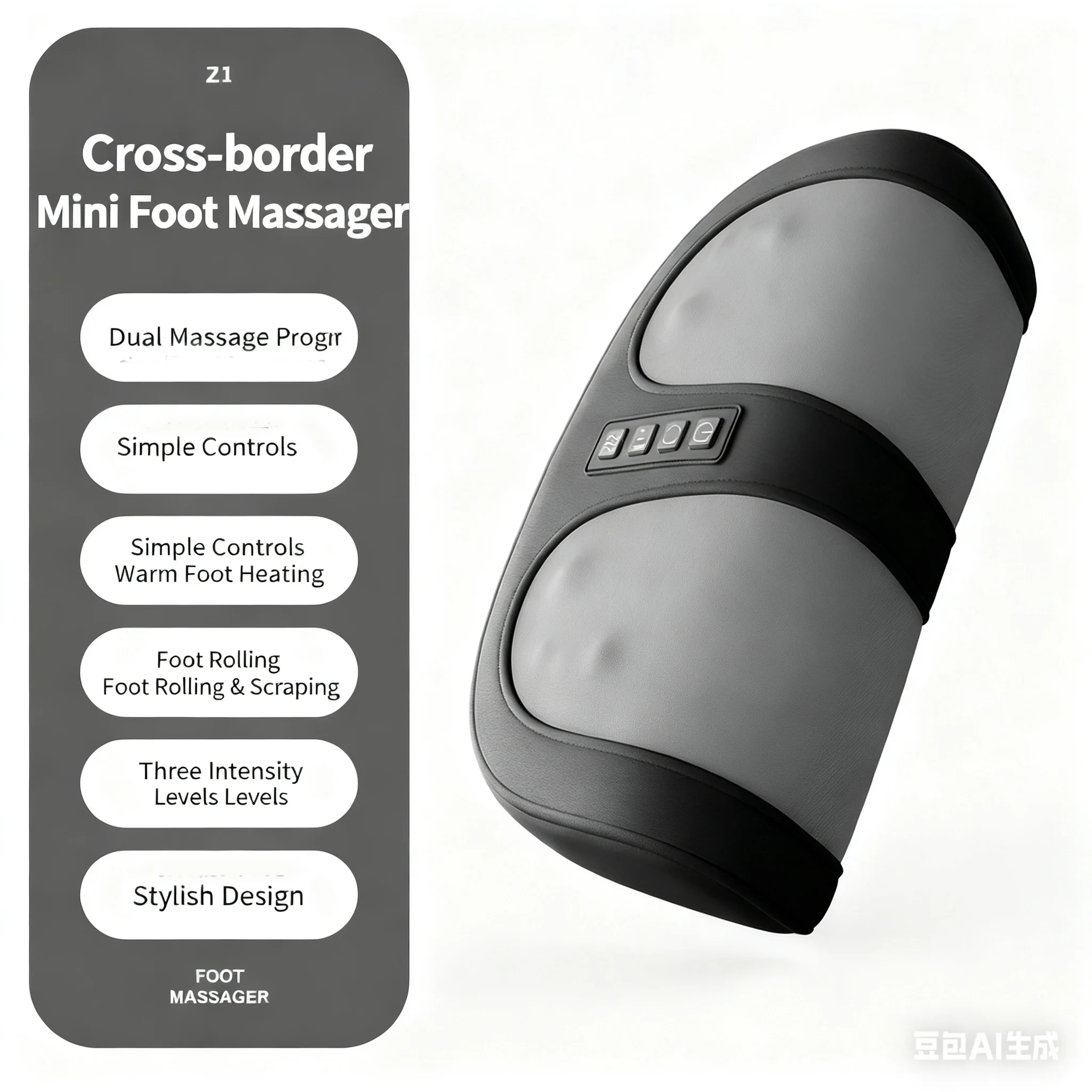 Electric Foot Massager Hot Compress Shiatsu Kneading Leg Roller Kneading Calf Deep Relieve Fatigue Relieves Plantar Fasciitis - Image 5