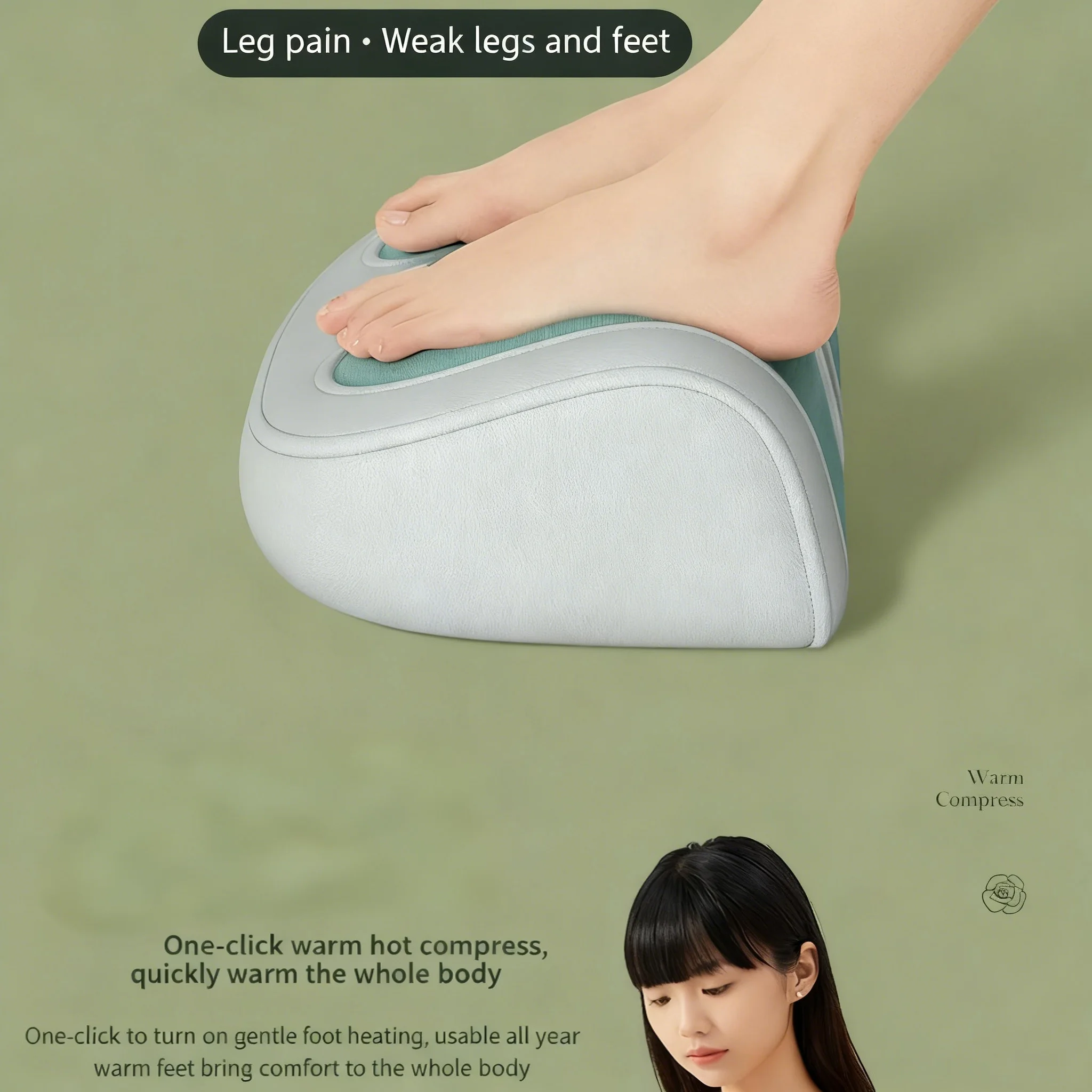 Electric Foot Massager Hot Compress Shiatsu Kneading Leg Roller Kneading Calf Deep Relieve Fatigue Relieves Plantar Fasciitis Electric Foot Massager Hot Compress Shiatsu Kneading Leg Roller Kneading Calf Deep Relieve Fatigue Relieves Plantar Fasciitis
