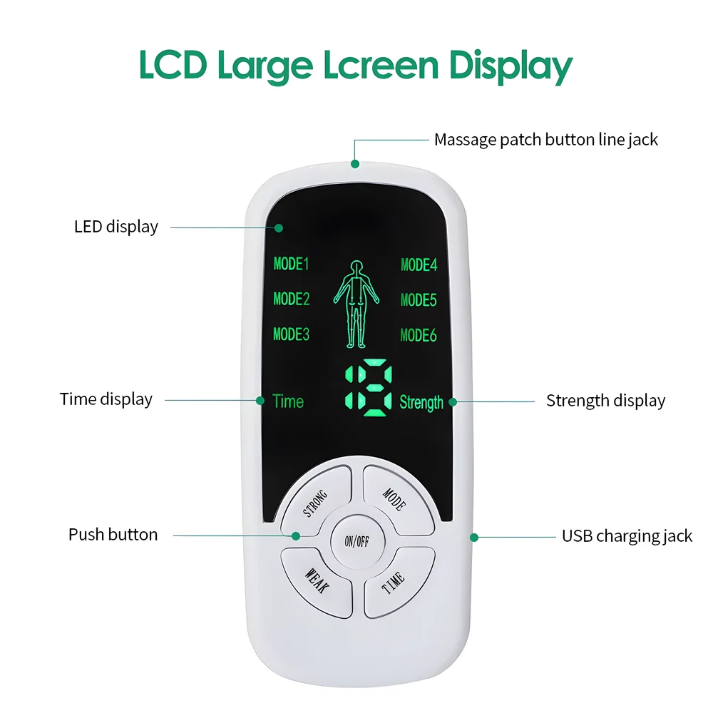 EMS Pulse Electric Muscle Stimulator Back Neck Body Massager Tens Acupuncture Meridian Physiotherapy Digital Massage Tools EMS Pulse Electric Muscle Stimulator Back Neck Body Massager Tens Acupuncture Meridian Physiotherapy Digital Massage Tools
