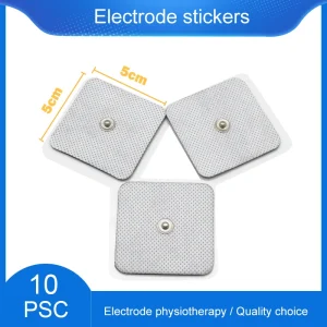 10pcs 5*5cm Self Adhesive Gel Electrode Pads for Tens Acupuncture Body Massager Therapy Electrical Muscle Stimulator  Massage