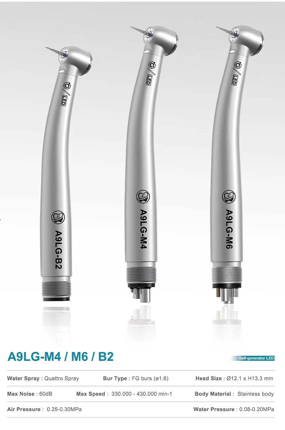 AI DENTAL Aiko Series Air Turbine Upgrade Bearings Superoir Conversion Rate More Powerful Concentricity High Speed Handpiece New AI DENTAL Aiko Series Air Turbine Upgrade Bearings Superoir Conversion Rate More Powerful Concentricity High Speed Handpiece New