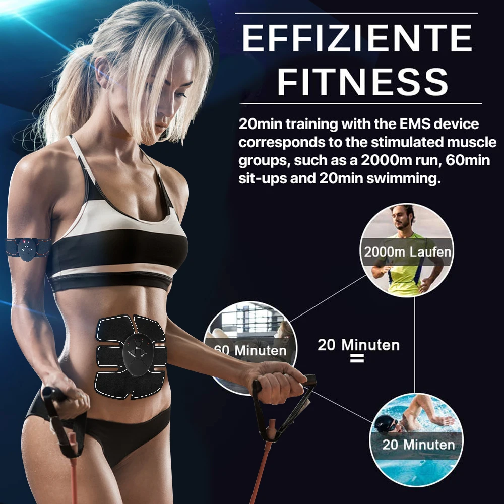 Electric Wireless EMS Muscle Stimulator Buttocks Hip Trainer Abdominal ABS Exercise Fitness Body Slimming Massager Stickers - Image 2