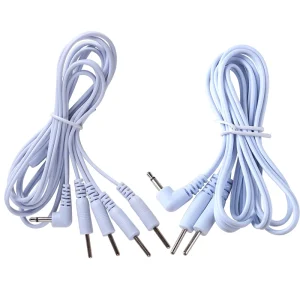 2 Way+4-Way Electrode Electrode Pads Cables TENS Unit Lead WiresMachine Massager for Tens EMS Standard 5mm Connection Massage