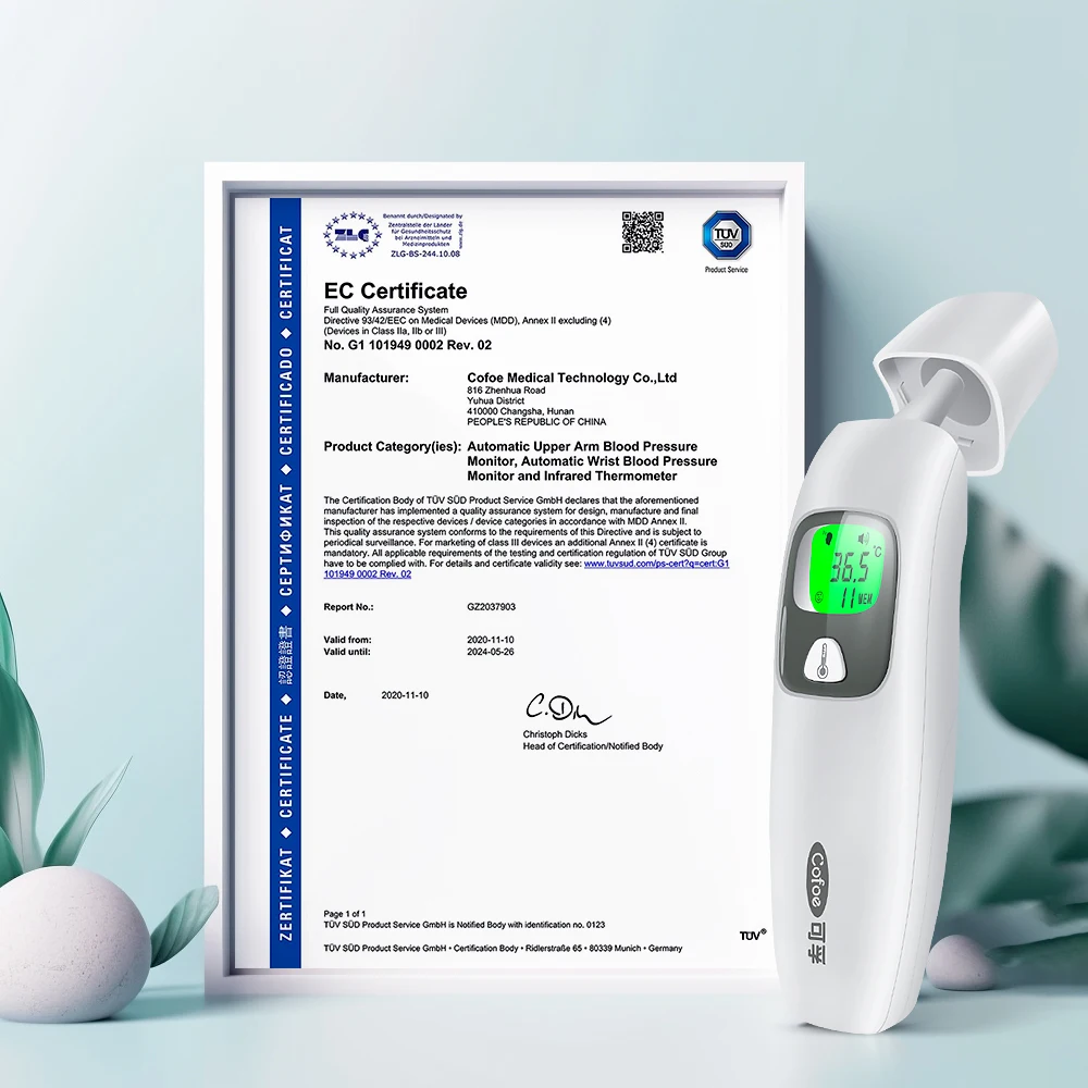 Cofoe 2 in 1 Digital Forehead & Ear Thermometer Non-Contact Medical Thermometer Baby/Adult ±0.1℃ Temperature precise Measure Cofoe 2 in 1 Digital Forehead & Ear Thermometer Non-Contact Medical Thermometer Baby/Adult ±0.1℃ Temperature precise Measure