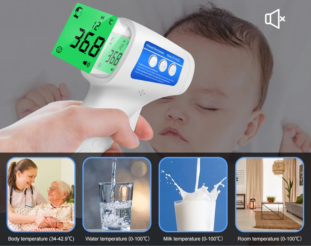 Cofoe 2 in 1 Digital Forehead & Ear Thermometer Non-Contact Medical Thermometer Baby/Adult ±0.1℃ Temperature precise Measure Cofoe 2 in 1 Digital Forehead & Ear Thermometer Non-Contact Medical Thermometer Baby/Adult ±0.1℃ Temperature precise Measure