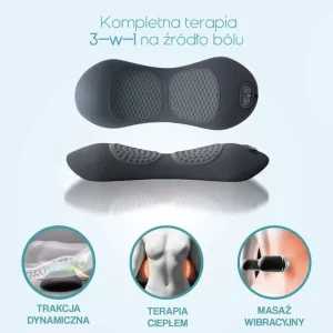 Emeka 3-in-1 Back Massager with Deep Massage Gentle Stretching Warming Restoration At Hone Lower Back Pain Relief Waist Massager