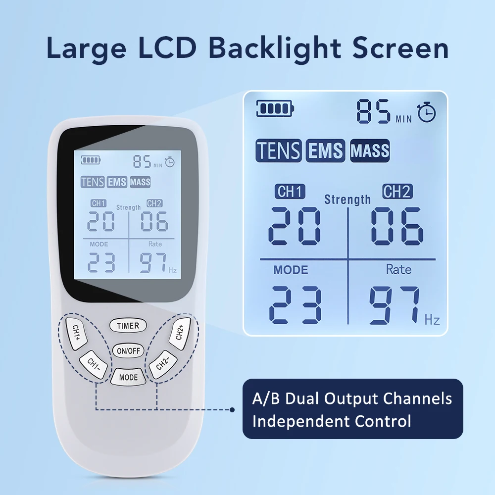 New Upgrade 36 Modes Tens Muscle Stimulator EMS Full Body Massaging Patches Back Waist Knee Digital Tool Muscle Relax Massager - Image 4