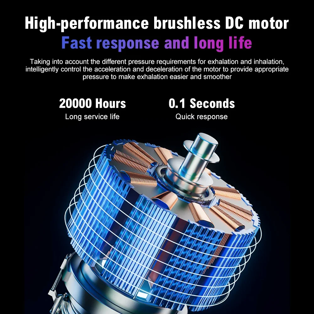 DS6 AUTO CPAP Machine for Sleep Apnea Portable Travel Treat Snoring OSA Ventilator for Anti Snoring Home Use Respirator