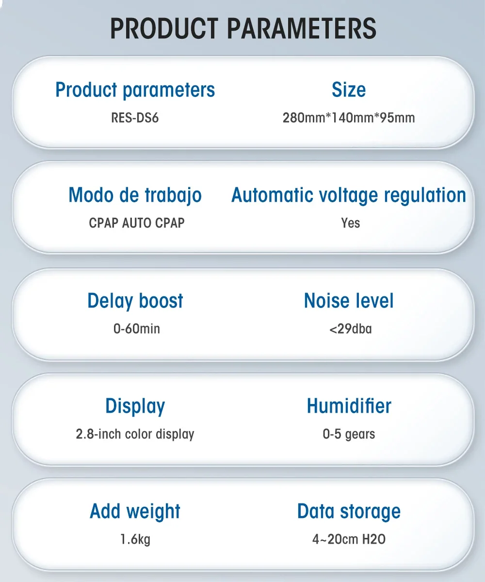 DS6 AUTO CPAP Machine for Sleep Apnea Portable Travel Treat Snoring OSA Ventilator for Anti Snoring Home Use Respirator