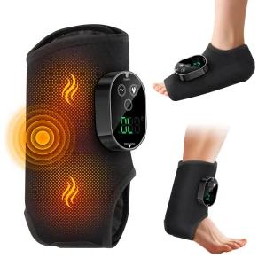 Electric Vibration Ankle Massager 3 Gears Heated Ankle Wrap Foot Protector Support Brace Heating Massage Strap for Joint Care