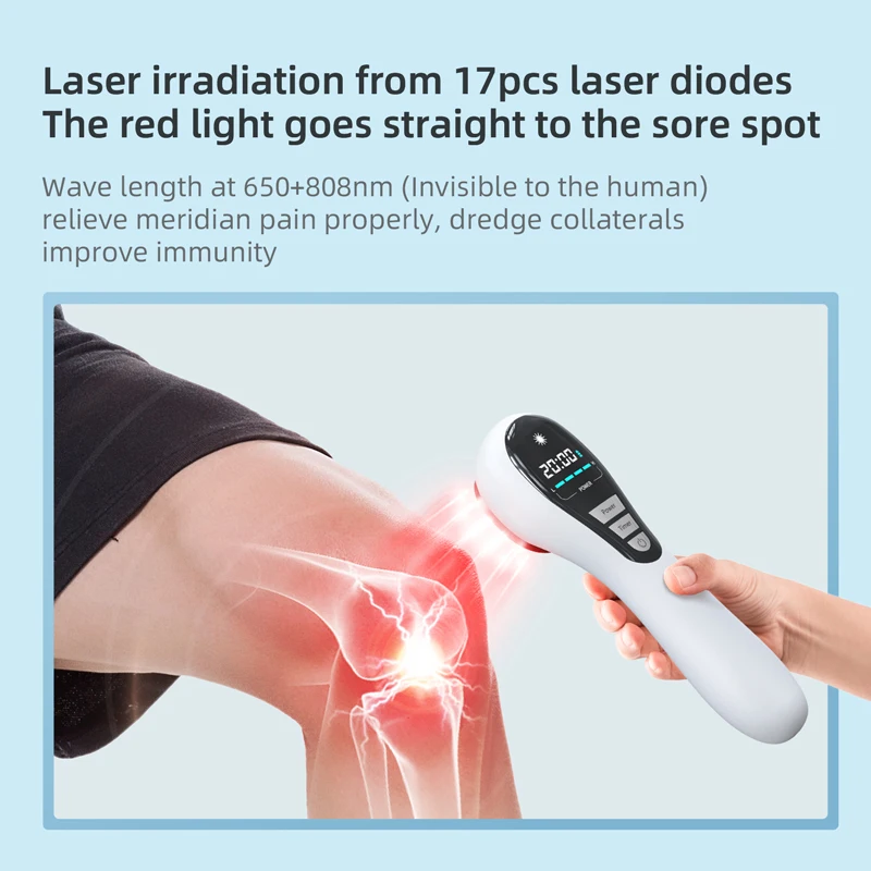 NEW 650nm 808nm Low Level Laser Red Light Therapy Device Cold Laser Arthritis Physical Therapy Equipment Pain Relief Health Care - Image 4
