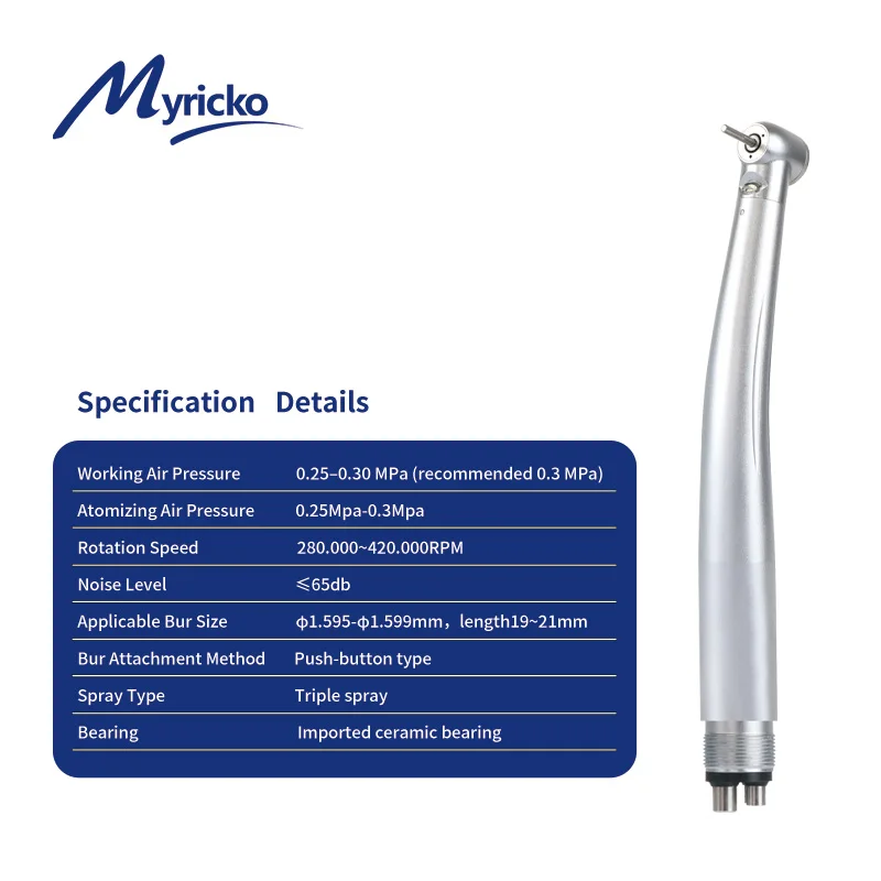 Dental high speed turbine handpiece clinical use high rotation motor dental handpiece accessories high speed straight piece - Image 6