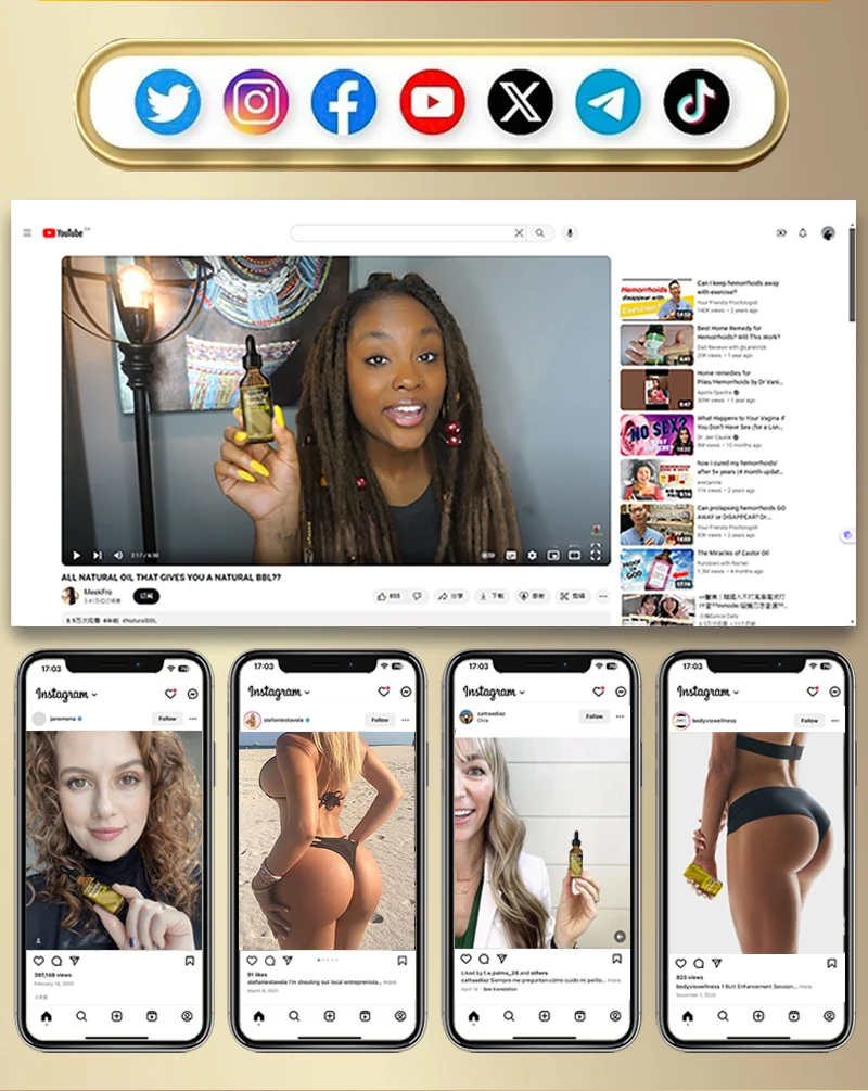 Hip Up Essential Oil Buttock Enlargement Cream Effective Lifting & Firming Butt Hip Lift Beauty Big Ass