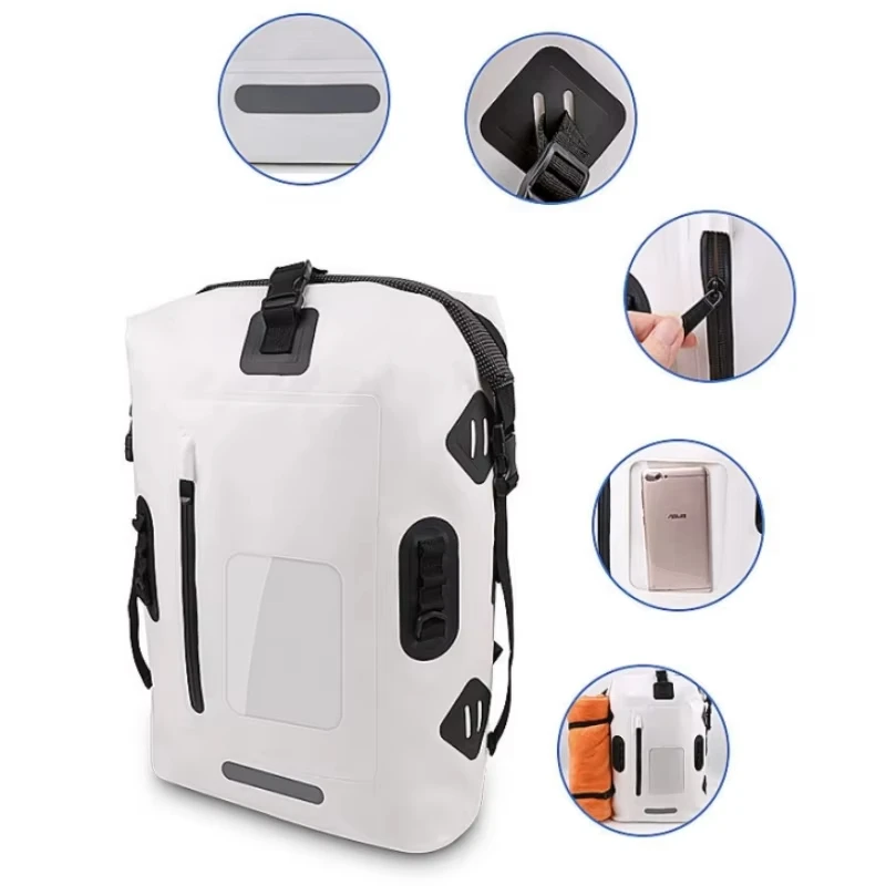 30L Waterproof Dry Bag Fishing Backpack Drift Swimming River Trekking Shoulder Bait Fishing Bucket Gear Diving Rafting Kayak Bag