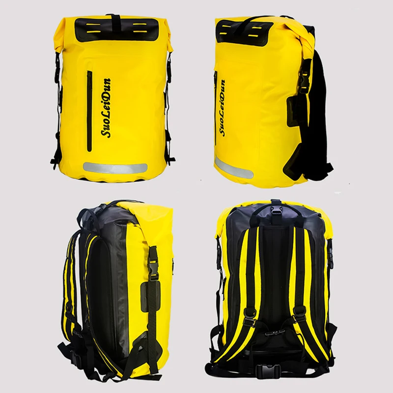PVC Fishing Backpack 35L 55L 85L Waterproof Outdoor Sports Swimming Rafting Boating Bag Large Travel Kayaking Beach Rucksack