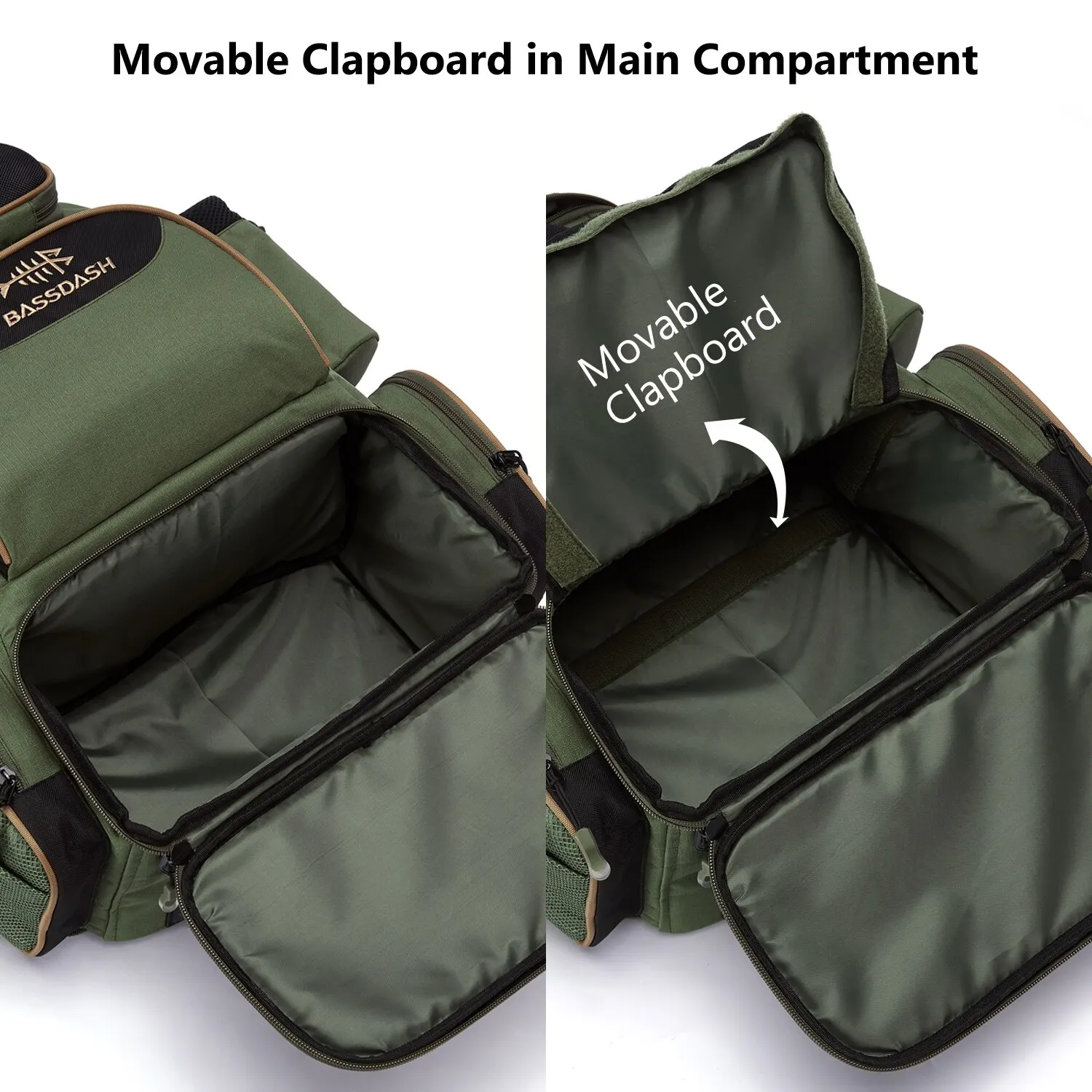 Bassdash Fishing Bag Tackle Backpack Lightweight Tactical Tackle Box Multifunctional - Image 4