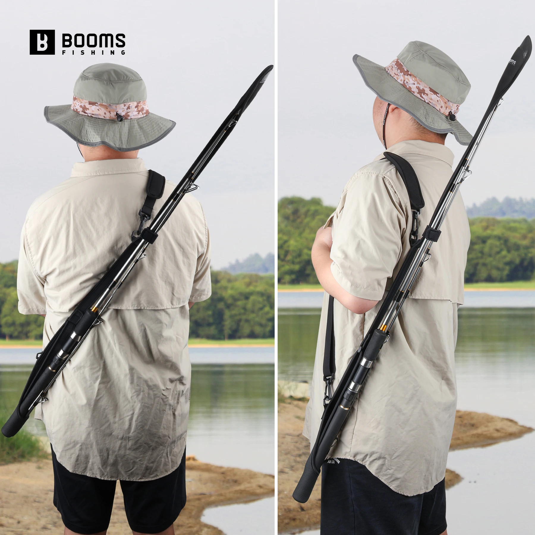 Booms Fishing RS7 Fishing Rod Protective Sheath Adjustable Shoulder Belt Fishing Rods Cover Pole Bag Fishing Tools Accessories Booms Fishing RS7 Fishing Rod Protective Sheath Adjustable Shoulder Belt Fishing Rods Cover Pole Bag Fishing Tools Accessories