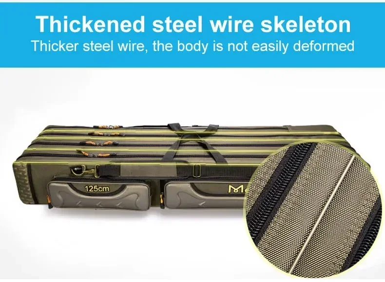 Fishing Rod Storage Bag Oxford Cloth Multifunctional 1/2/3 Layer Large Capacity 80/90/100/120/125CM Fishing Rod Carrier Fishing Rod Storage Bag Oxford Cloth Multifunctional 1/2/3 Layer Large Capacity 80/90/100/120/125CM Fishing Rod Carrier