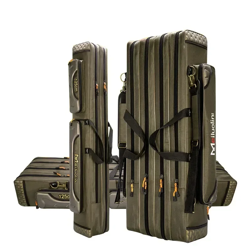 Fishing Rod Storage Bag Oxford Cloth Multifunctional 1/2/3 Layer Large Capacity 80/90/100/120/125CM Fishing Rod Carrier Fishing Rod Storage Bag Oxford Cloth Multifunctional 1/2/3 Layer Large Capacity 80/90/100/120/125CM Fishing Rod Carrier