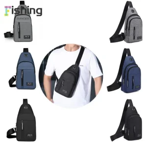 Fishing Men Shoulder Bags Chest Bag Multifuncional Crossbody Bags Travel Sling Bag