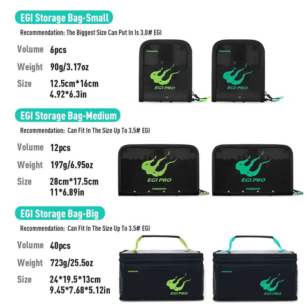 Kingdom Fishing Bag Octopus Egi Bag Squid Jig Storage Box 40 Pcs Hard Lure Bag Freshwater Seawater Fishing Tackle Bag Box - Image 2