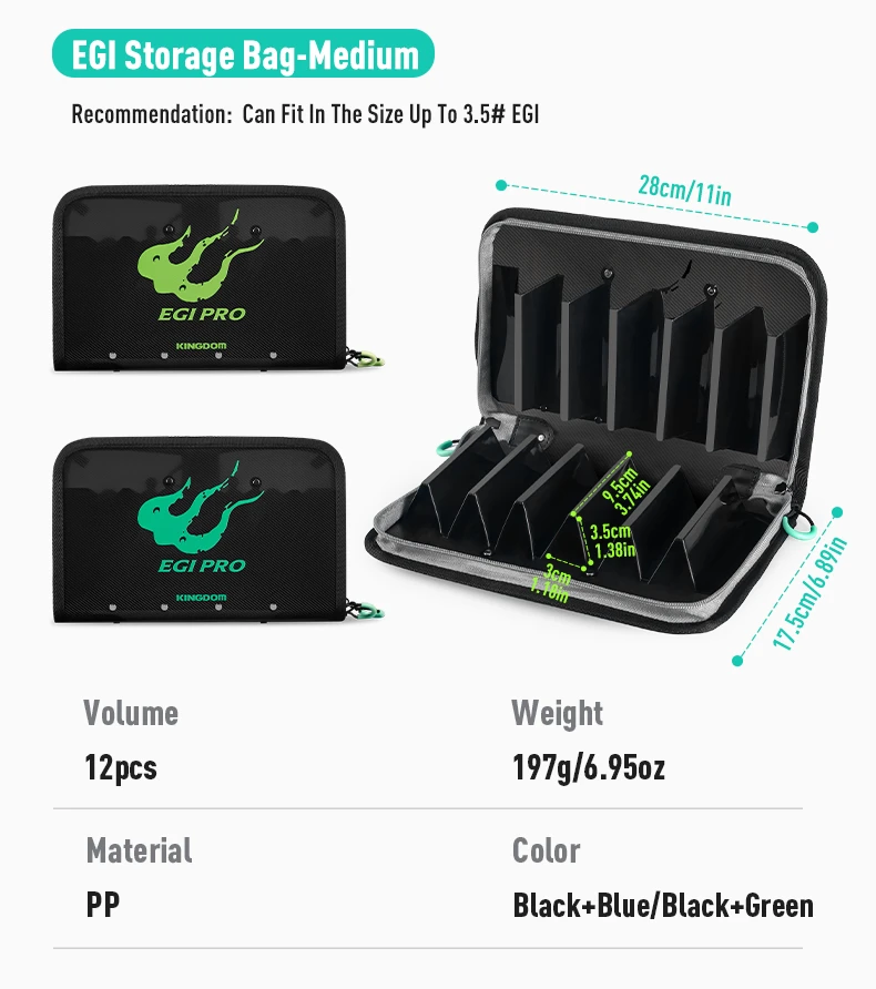 Kingdom Fishing Bag Octopus Egi Bag Squid Jig Storage Box 40 Pcs Hard Lure Bag Freshwater Seawater Fishing Tackle Bag Box Kingdom Fishing Bag Octopus Egi Bag Squid Jig Storage Box 40 Pcs Hard Lure Bag Freshwater Seawater Fishing Tackle Bag Box