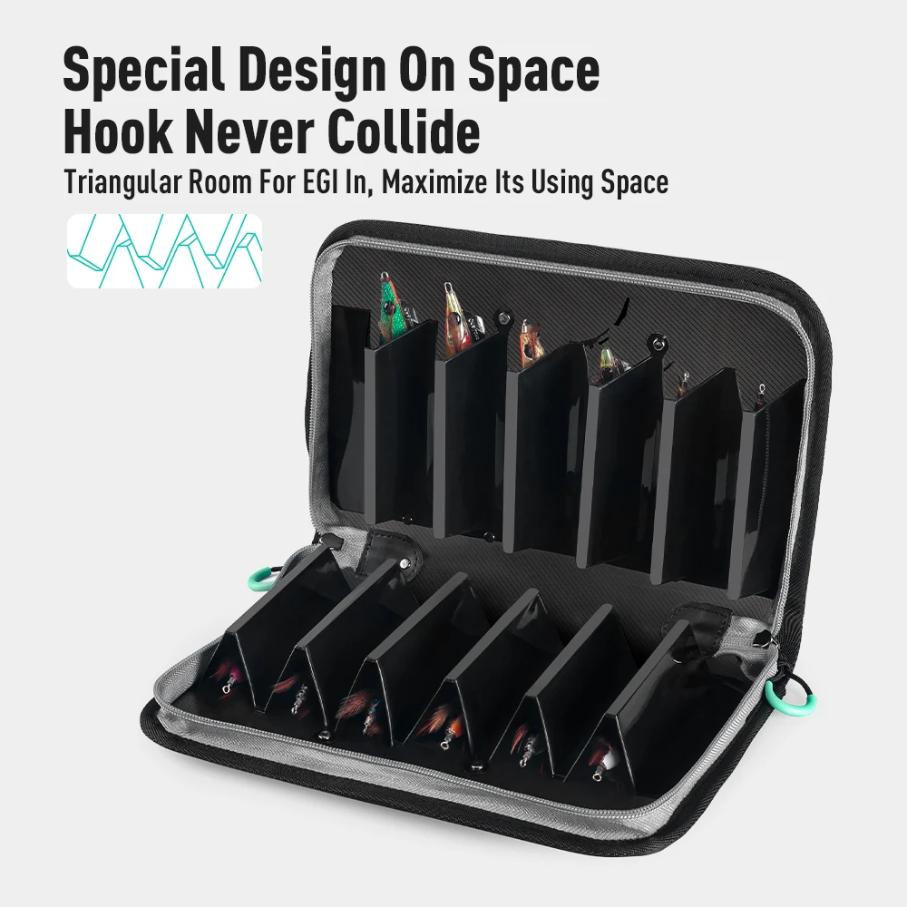 Kingdom Fishing Bag Octopus Egi Bag Squid Jig Storage Box 40 Pcs Hard Lure Bag Freshwater Seawater Fishing Tackle Bag Box - Image 4